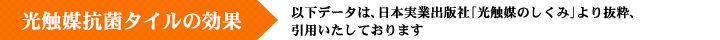 光触媒抗菌タイルの効果